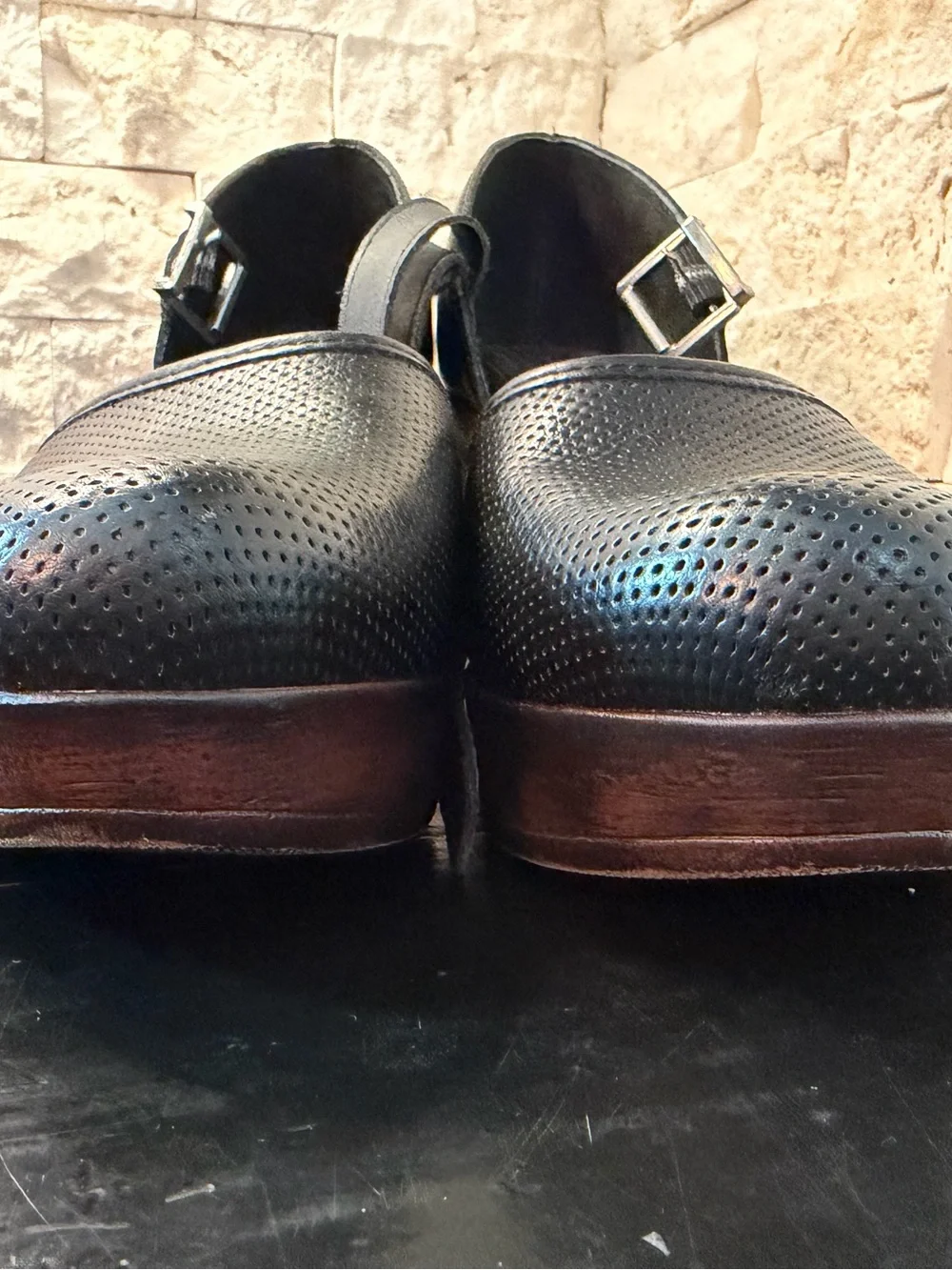 B.O.C Born Gia Women Blavk Leather Closed Toe Comfort Mary Jane Clog Shoe US 8
